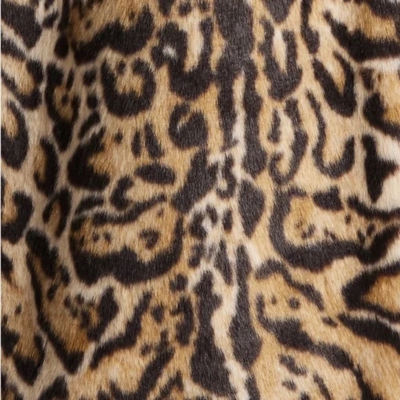 NWT Belted Leopard Faux Fur Full Length Coat! - Picture 3 of 12